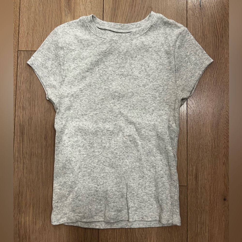 Pacsun Grey Ribbed Baby Tshirt